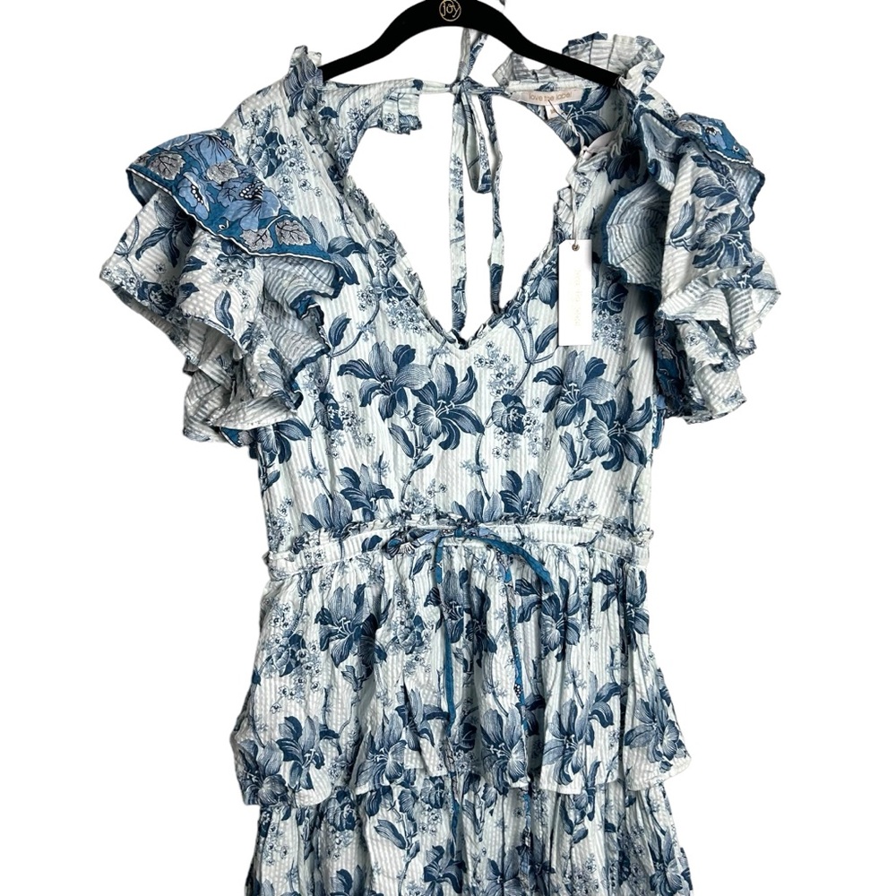 Love The Label Lucia Tiered Open-Back Midi-Dress NEW! SZM msrp $425 - Picture 7 of 11